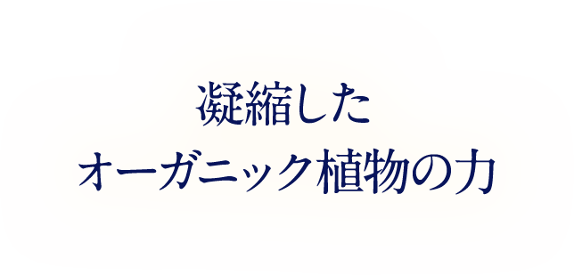 凝縮したオーガニック植物の力