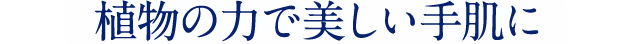 植物の力で美しい手肌に