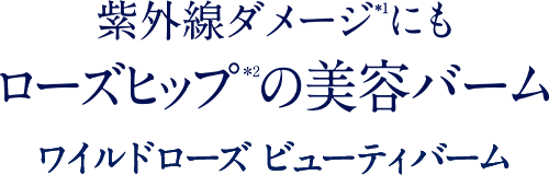 紫外線ダメージにも ローズヒップの美容バーム ワイルドローズビューティバーム