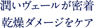 潤いヴェールが密着 乾燥ダメージをケア