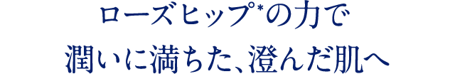 ローズヒップの力で 潤いに満ちた、澄んだ肌へ