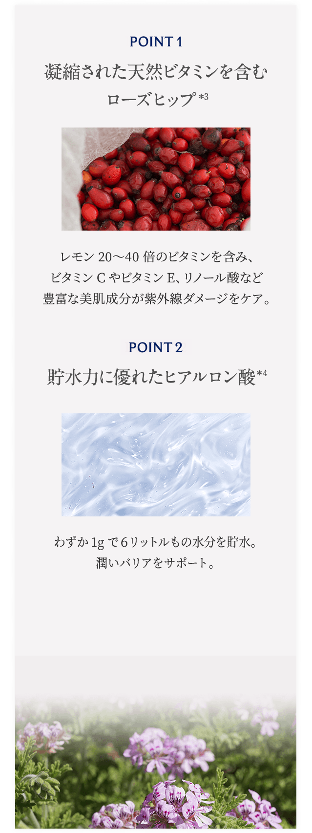 ローズヒップの天然ビタミンとヒアルロン酸配合のオーガニック美容液