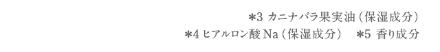 ローズヒップオイルとヒアルロン酸配合 オーガニックスキンケア成分 注釈