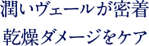 潤いヴェールが密着 乾燥ダメージをケア