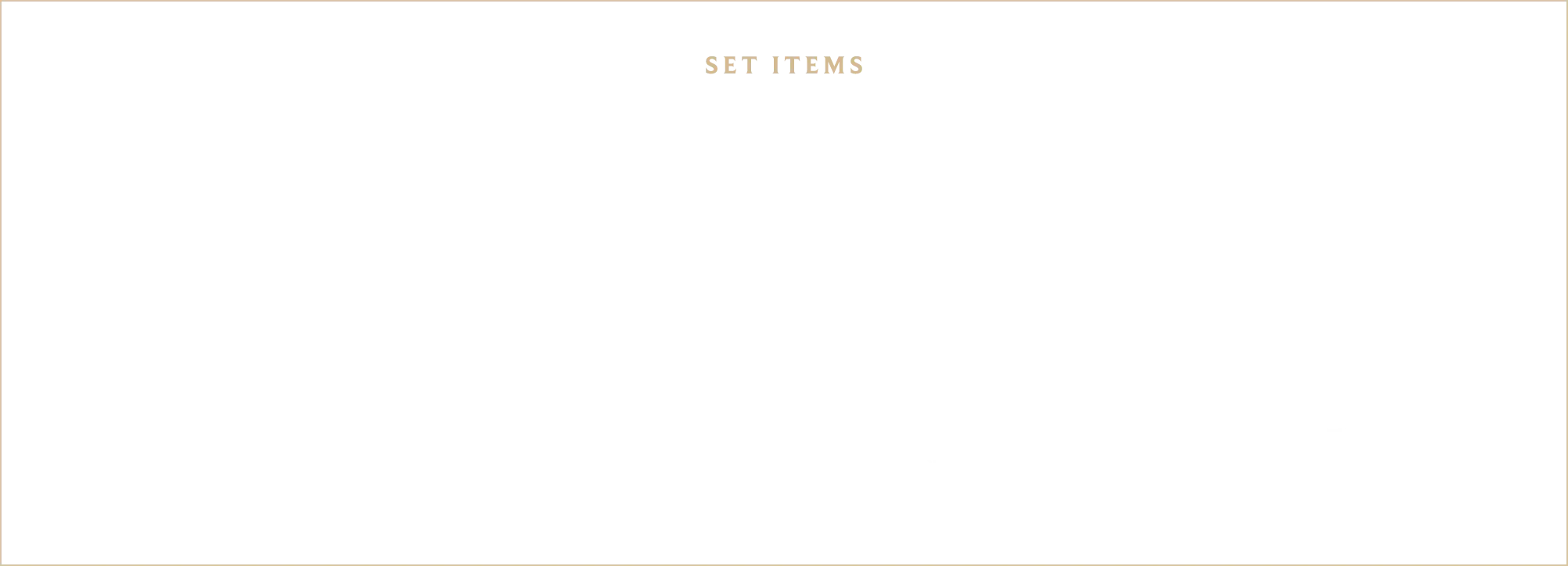 SET ITEMS