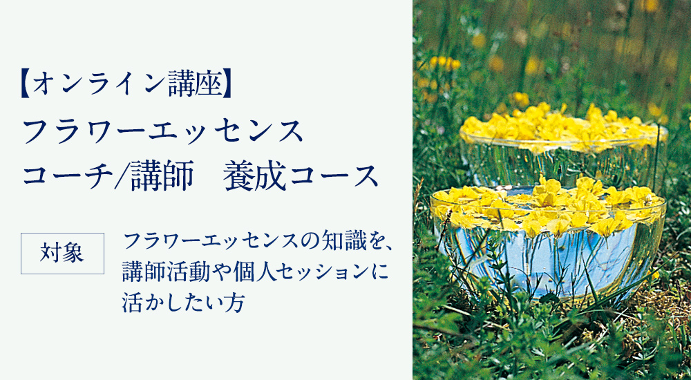 フラワーエッセンス　コーチ/講師　養成コース