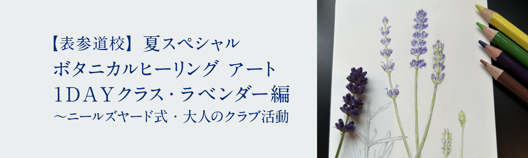 夏スペシャル　ボタニカルヒーリング アート１DAYクラス・ラベンダー編 