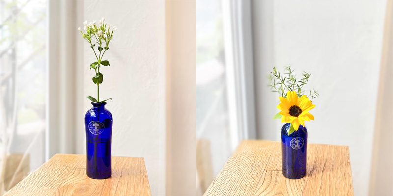 ニールズヤード ブルーグラス フラワーベース イメージ 花瓶 花 数量限定 本店 オンラインショップ